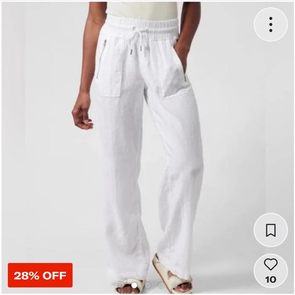 Athleta Women's Wide Leg White Pants